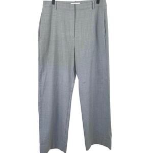 BR Gray 100% Wool Dress Pants Women Size 10 Tailored Office Minimalist Trousers